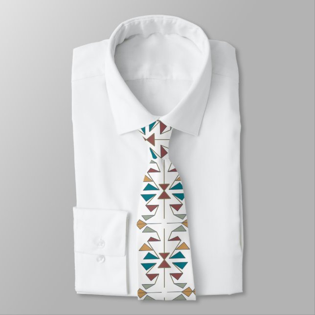 Southwestern Oblique Triangle Design Tie (Tied)