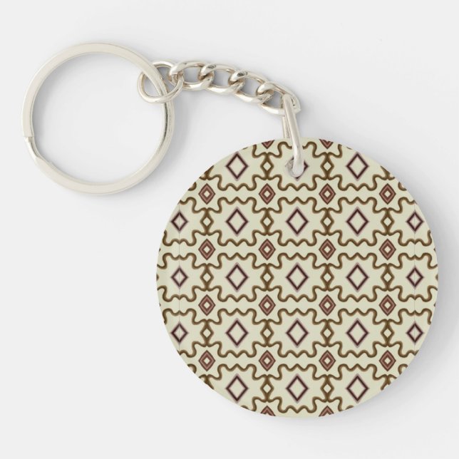 Southwestern Old Spanish Vibes Pattern Keychain (Front)