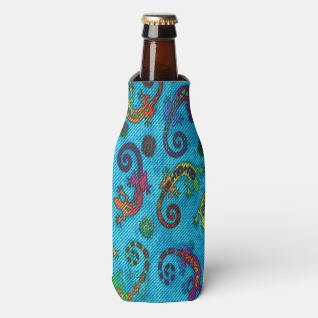 Southwestern pattern fun bottle cooler (Bottle Front)