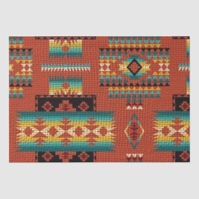 Southwestern pattern gift tissue paper (Front)