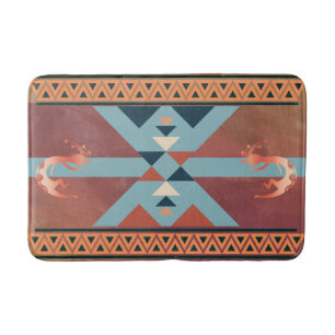 Southwestern Pattern Kokopellis Bath Mat