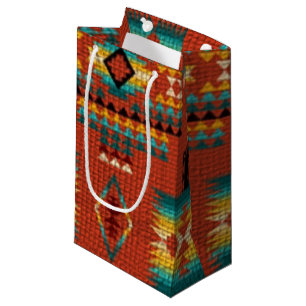 Southwestern pattern medium gift bag