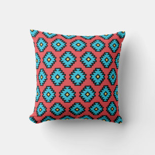 Southwestern Pop-Art Pattern Throw Pillow