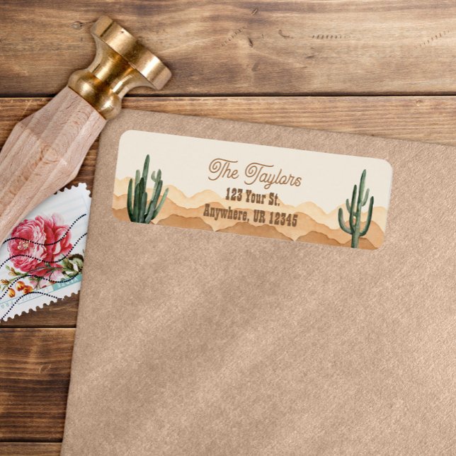 Southwestern Rustic Boho Desert Cactus Address (Creator Uploaded)