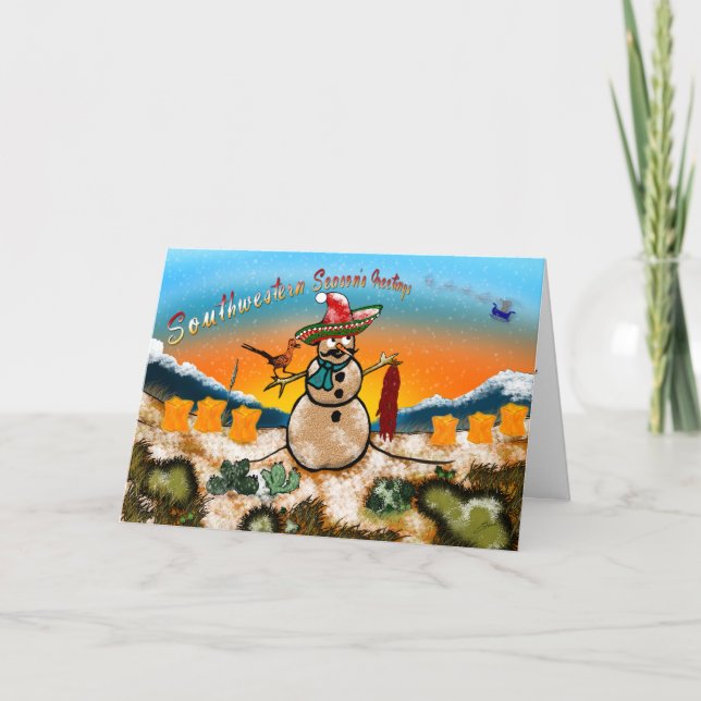Southwestern Season's Greetings Holiday Card (Front)