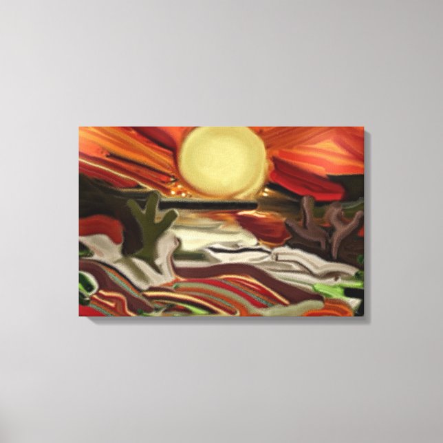 Southwestern Skies Abstract Art Canvas Print (Front)