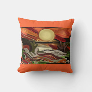 Southwestern Skies Abstract Art Throw Pillow