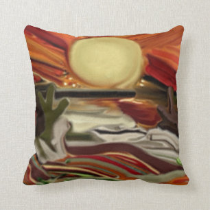 Southwestern Skies Abstract Art Throw Pillow