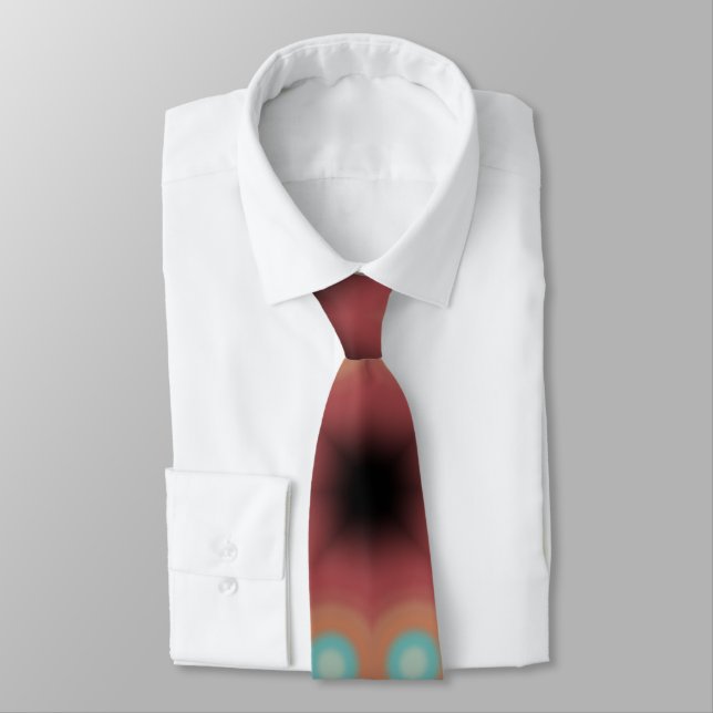 Southwestern Southwest Desert Rainbow Art Design Tie (Tied)