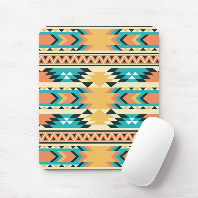 Southwestern Style Boho Pattern Mouse Pad (With Mouse)