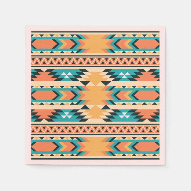Southwestern Style Boho Pattern Napkin (Front)