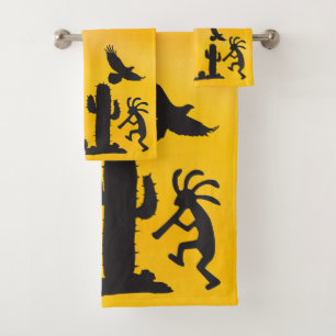 Southwestern Style Kokopelli Bath Towel Set