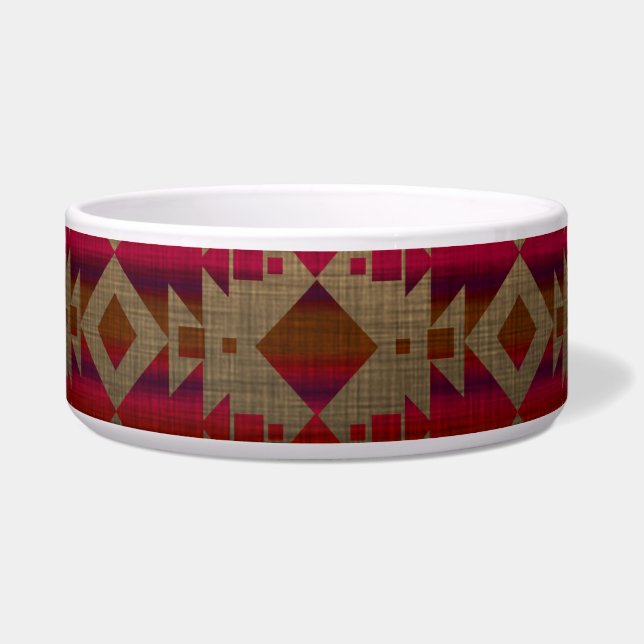Southwestern Style Large Pet Bowl (Front)