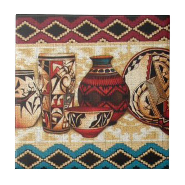 Southwestern Style Pattern Tile (Front)
