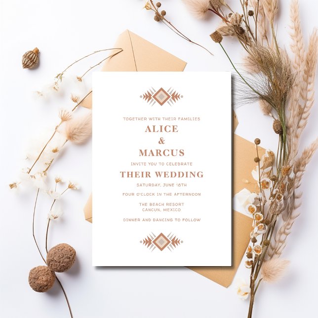 Southwestern Summer Desert Wedding Invitation (Southwestern Summer Desert Wedding Invitation)