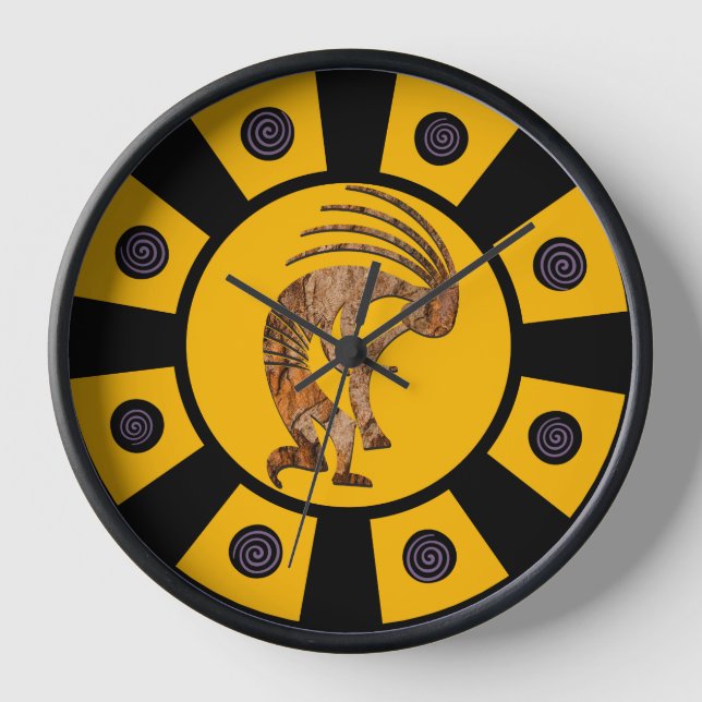 Southwestern Sun Kokopelli  Clock (Front)