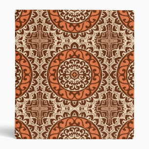 Southwestern Sun Mandala Batik, Rust & Brown Binder