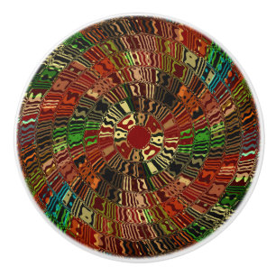 Southwestern Sun Swirl Ceramic Knob
