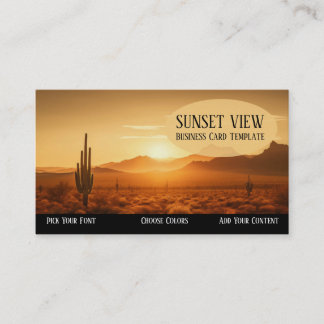 Southwestern Sunset Desert Business Card