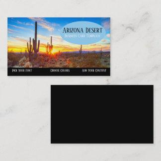 Southwestern Sunset Desert Business Card