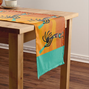 Southwestern Sunset Kokopelli Short Table Runner