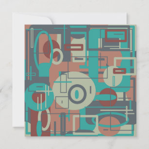 Southwestern Tribal Geometric Shapes Abstract Art Card