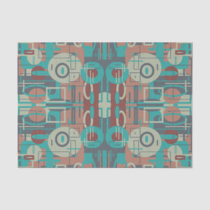 Southwestern Tribal Geometric Shapes Abstract Art Tissue Paper