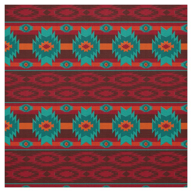 Southwestern tribal pattern fabric (Swatch)