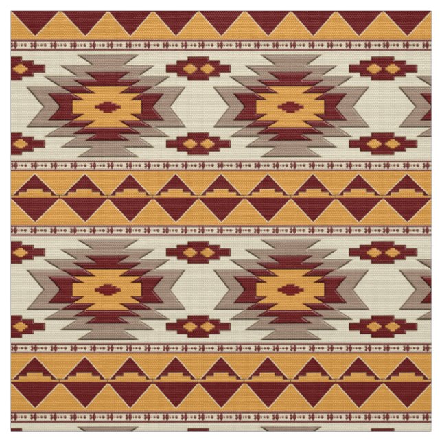 Southwestern tribal pattern fabric (Swatch)
