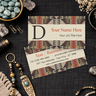 Southwestern Tribal Pattern Inspired Custom Business Card