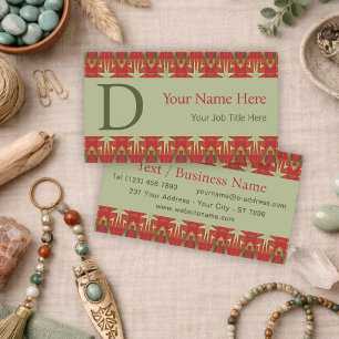 Southwestern Tribal Pattern Inspired Custom Business Card