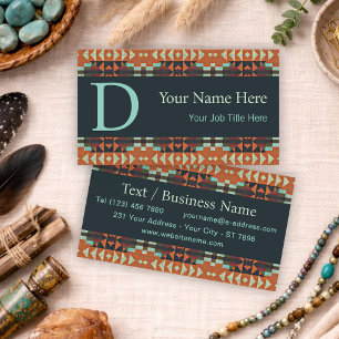 Southwestern Tribal Pattern Inspired Custom Business Card