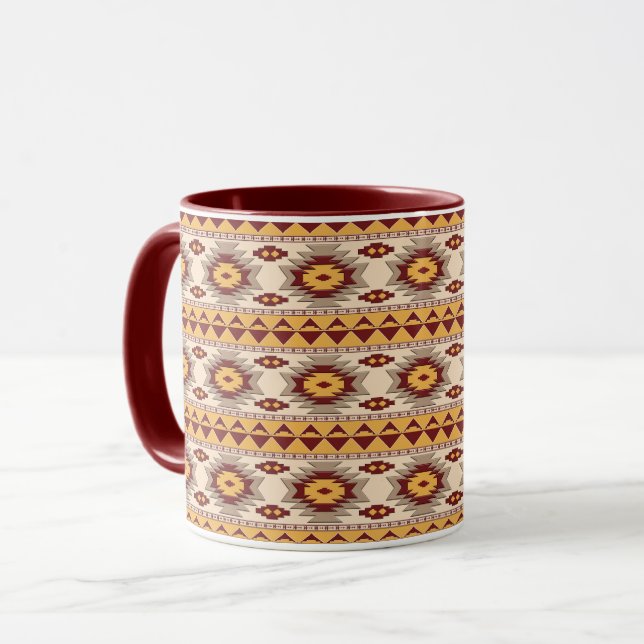Southwestern tribal pattern mug (Front Left)