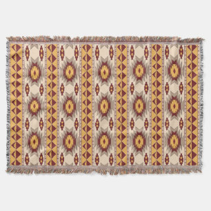 Southwestern tribal pattern throw blanket