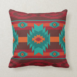 Southwestern tribal pattern throw pillow