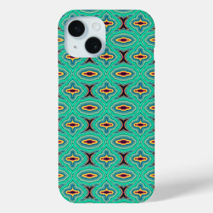 Southwestern Tropical Boho Chic Geode Pattern Art iPhone 15 Case