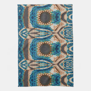 Southwestern Turquoise Native Pattern Kitchen Towel