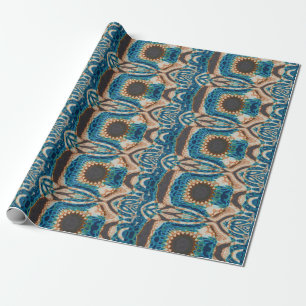 Southwestern Turquoise Native Pattern Wrapping Paper