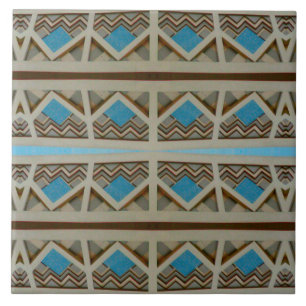 southwestern turquoise pattern tile