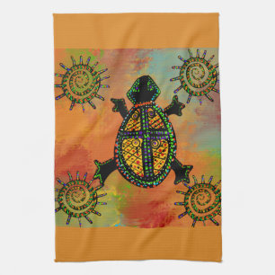 SOUTHWESTERN TURTLE ART      KITCHEN TOWEL