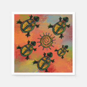 SOUTHWESTERN TURTLE ART NAPKIN