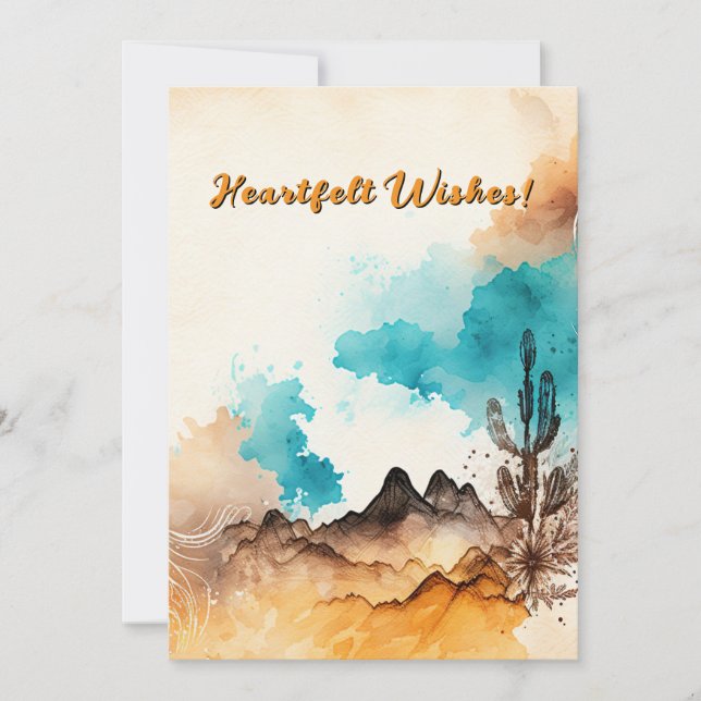 Southwestern Watercolor Christmas Season Holiday (Front)