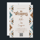 Southwestern Wedding Invitation with QR Code<br><div class="desc">Southwestern Wedding Invitation
Ready to be personalized by you!</div>