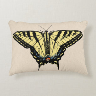 Southwestern Yellow Swallowtail Butterfly Accent Pillow