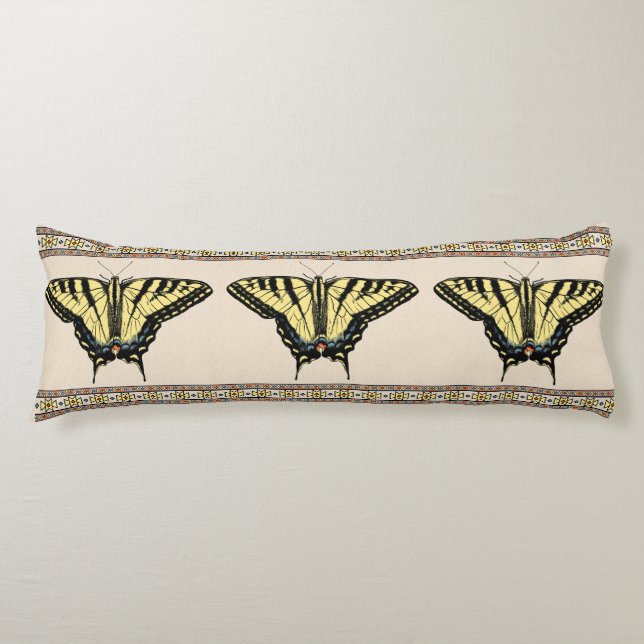 Southwestern Yellow Swallowtail Butterfly Body Pillow (Front)