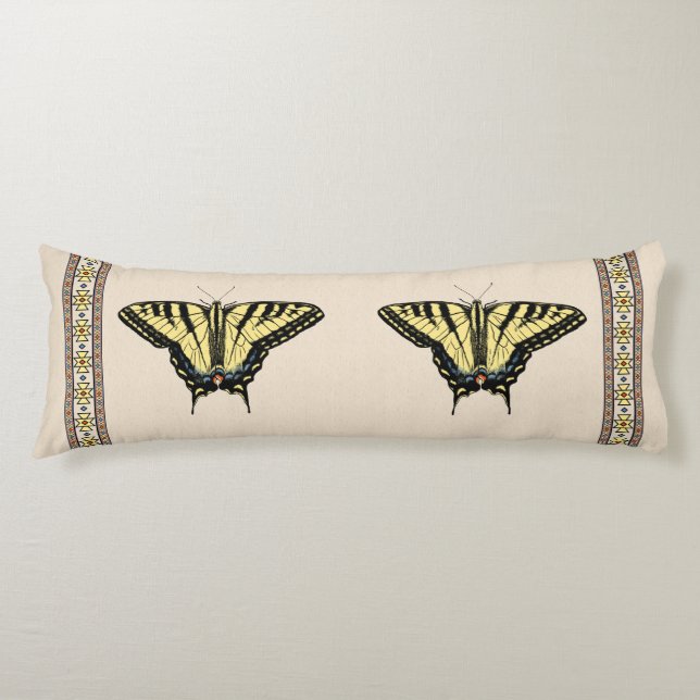 Southwestern Yellow Swallowtail Butterfly Body Pillow (Front)