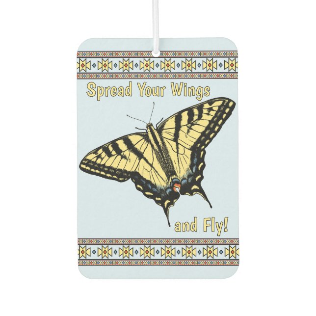 Southwestern Yellow Swallowtail Butterfly Custom Air Freshener (Front)
