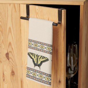 Southwestern Yellow Swallowtail Butterfly Kitchen Towel