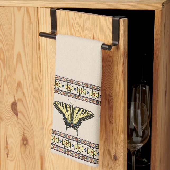 Southwestern Yellow Swallowtail Butterfly   Kitchen Towel (Thirds Fold)