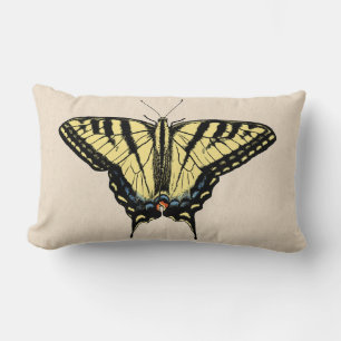 Southwestern Yellow Swallowtail Butterfly Lumbar Pillow
